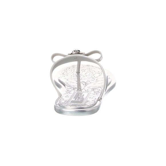 Versace Ribbon Rubber Sandal, Silver - Picture 3 of 5